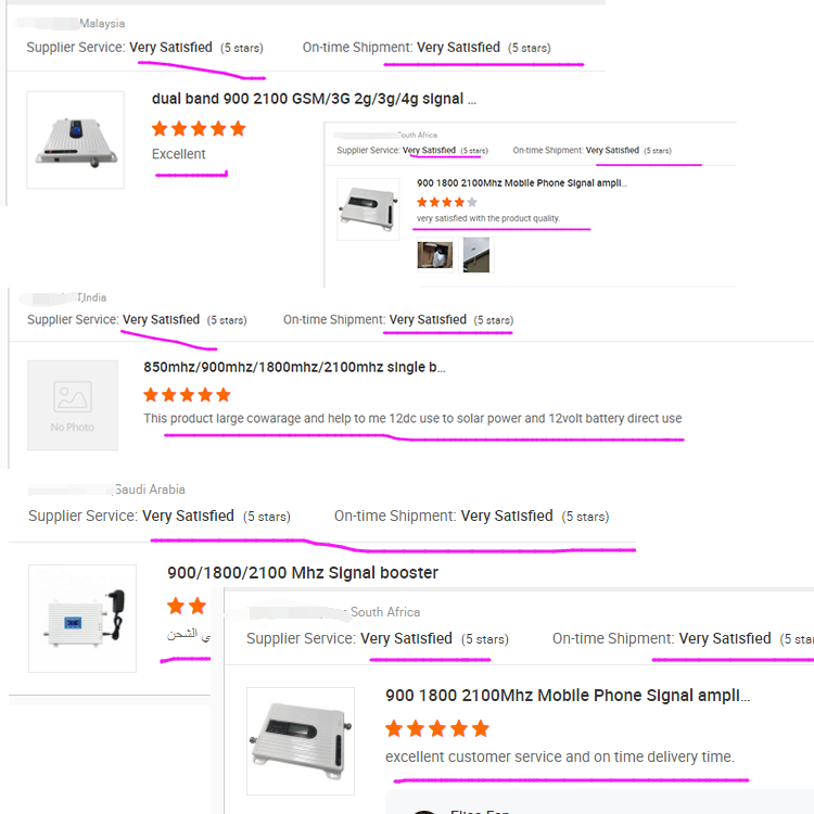 2G 3G 4G GSM WCDMA LTE 900 1800 2100 MHz Tri band mobile signal booster